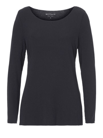 BETTY & CO Basic Shirt unifarben in dunkelblau