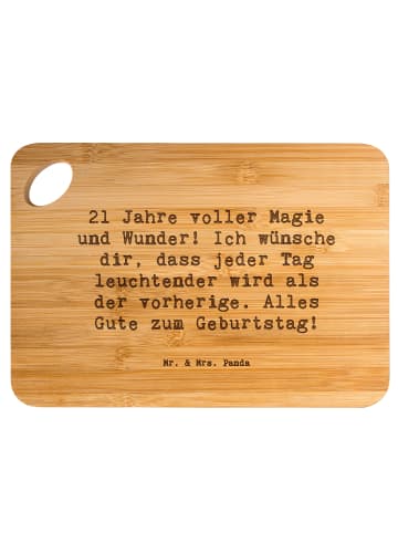 Mr. & Mrs. Panda Schneidbrett Küche Spruch 21. Geburtstag mit Sp... in Braun
