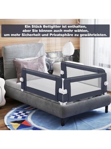 COSTWAY Bettgitter in Grau