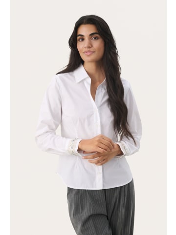 PART TWO Langarm - Hemd MarinPW Gerade Passform in Bright White