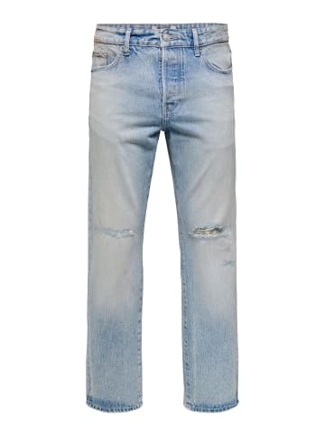 ONLY & SONS Normal geschnitten jeans in Light Blue Denim