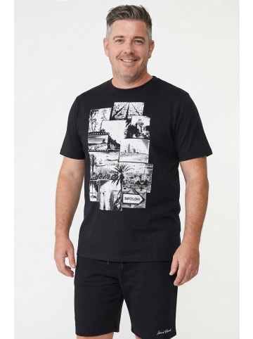 Men Plus Kurzarm T-Shirt in schwarz
