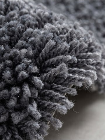 KADIMA DESIGN Teppich Hochflor Shaggy Waschbar Einfarbig RHEIN Strapazierfähig in Grau