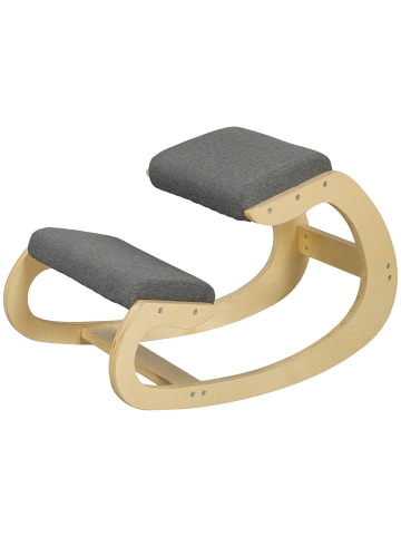 HOMCOM Kniestuhl-55L x 85B x 55H cm-Grau