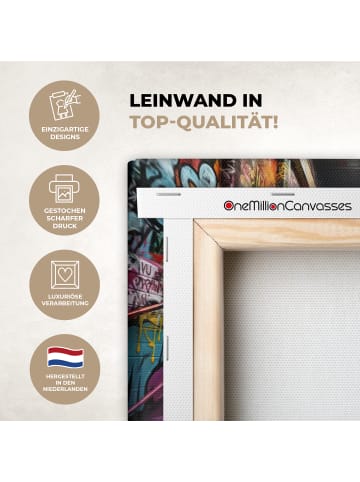 MuchoWow Leinwand Bilder Bunte Treppe