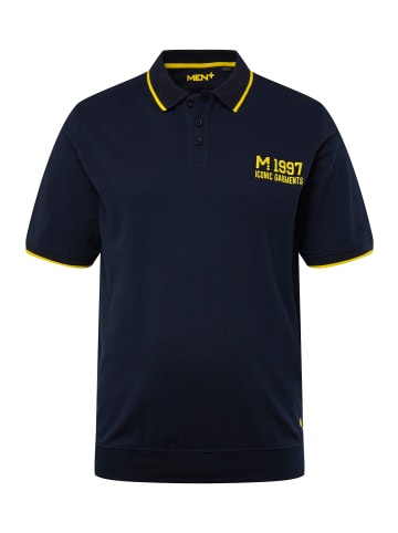 Men Plus Poloshirt in navy blau