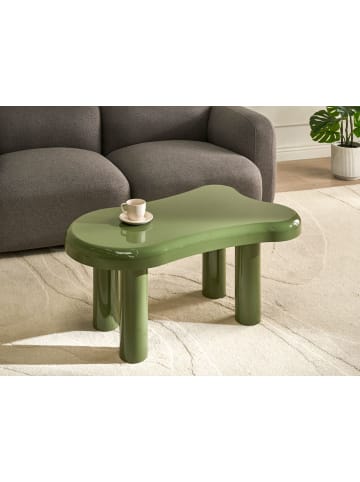 Beliani Couchtisch ONDLE in Grün - (W) 93 x (H) 44 x (L) 60 cm