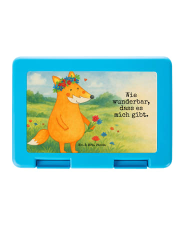 Mr. & Mrs. Panda Bentobox Fuchs Blumen Design mit Spruch in Weiß