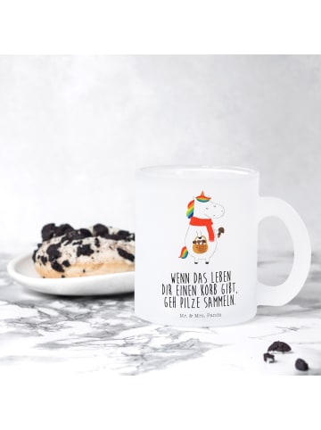 Mr. & Mrs. Panda Teetasse Einhorn Pilz mit Spruch in Transparent