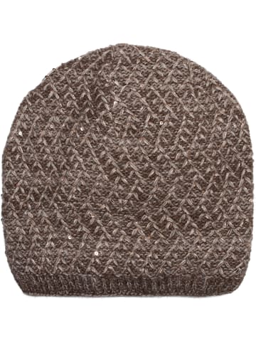 styleBREAKER Strick Beanie Mütze in Braun