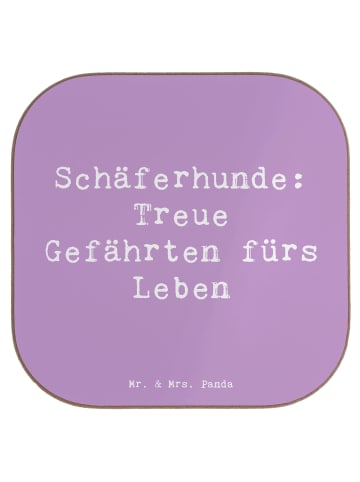 Mr. & Mrs. Panda Untersetzer für Gläser Spruch Schäferhund Gefäh... in Lavendeltraum