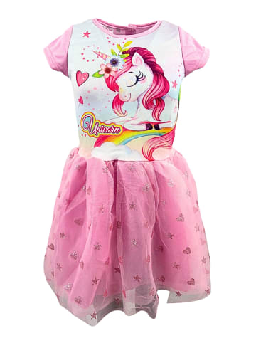 United Essentials Sommerkleid mit Tüll Einhorn in Rosa