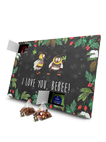 Mr. & Mrs. Panda Tee Adventskalender Bienen Paar mit Spruch in Kreidetafel