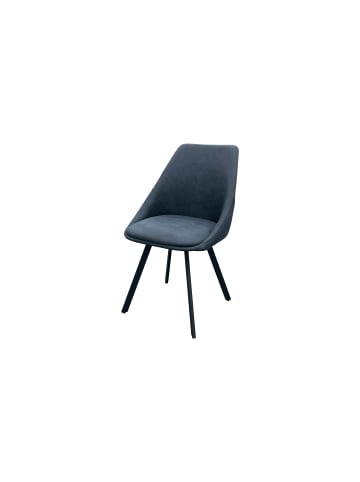 byLiving 2er-Set: Esszimmerstuhl Jasper in Vintage Mikrofaser anthrazit