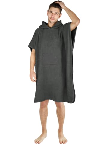 normani Badeponcho aus Bio-Baumwolle Sitra in Anthrazit