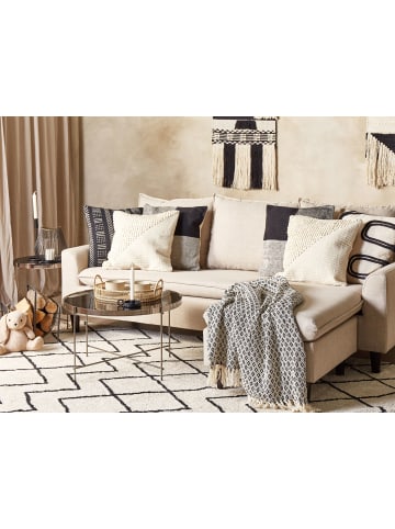 Beliani 2er-Set Dekokissen PELLAEA in Beige