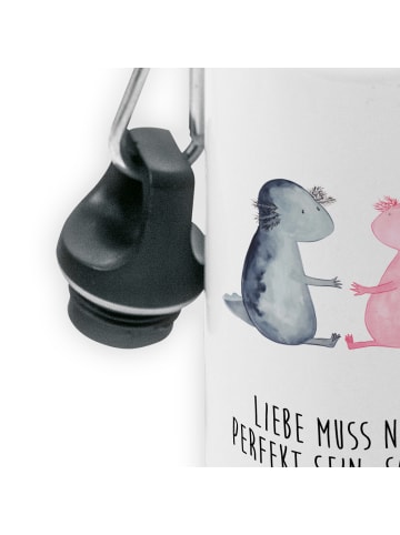 Mr. & Mrs. Panda Kindertrinkflasche Axolotl Liebe mit Spruch in Weiß