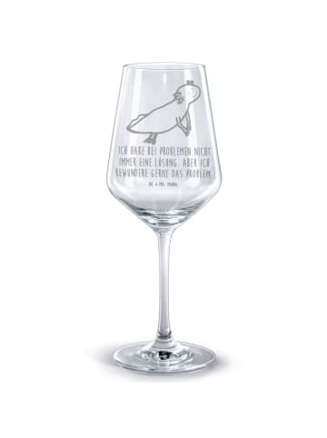 Mr. & Mrs. Panda Rotweinglas Axolotl Schwimmen mit Spruch in Transparent