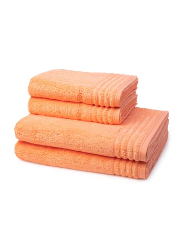 Vossen 2 X Handtuch 2 X Duschtuch - im Set Vienna Style Supersoft in Apricot