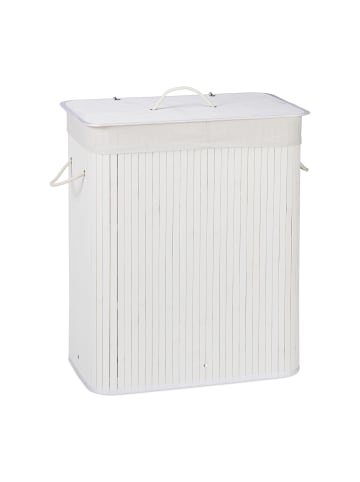 relaxdays 2 x Wäschekorb in Weiß - (B)55 x (H)63 x (T)35 cm