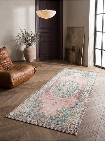 KADIMA DESIGN Outdoor-Teppich Orientalisch pflegeleicht Balkon Terrasse Outdoor Garten in Pink