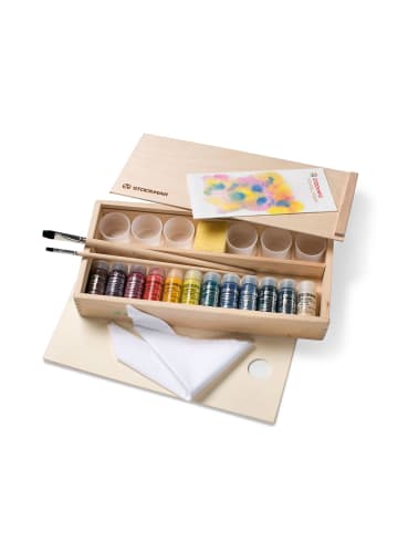 Stockmar Aquarellfarben im Holzkasten in Bunt