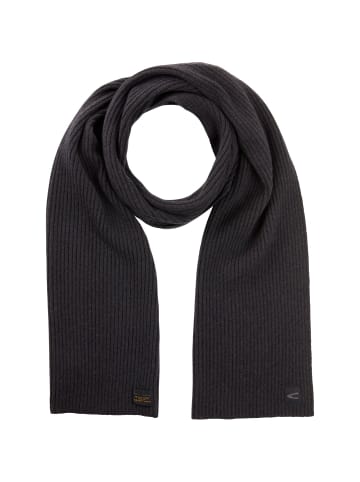 Camel Active Strickschal aus reiner Lammwolle in Schwarz