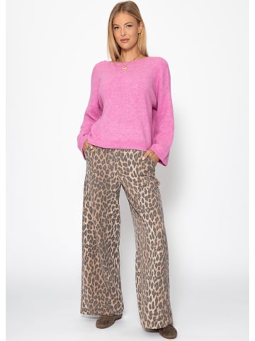 SASSYCLASSY Pullover mit tiefem Rückenausschnitt in Pink