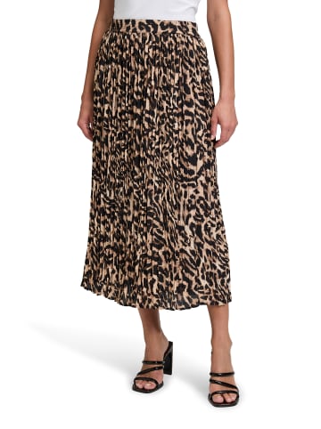 Betty Barclay Plisseerock mit Gummizug in Schwarz/Beige
