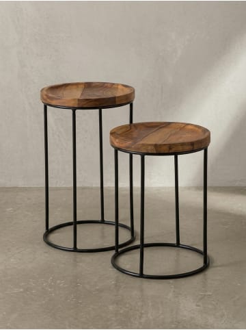 KADIMA DESIGN Design Satztisch WL5.661 Metall Beistelltisch 2er Set Klein,