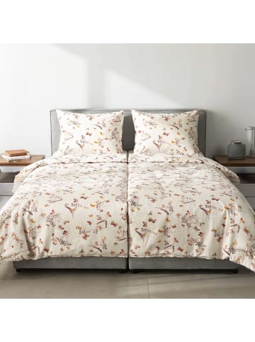 Traumschloss Soft-Seersucker Sommer Bettwäsche - koralle puderrouge in weiß