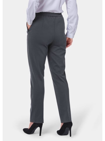 GOLDNER Schlupfhose Martha in knitterarmer Flanelloptik in graphit