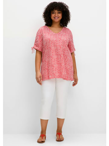 sheego T-Shirt in schwarz+hummer gemustert