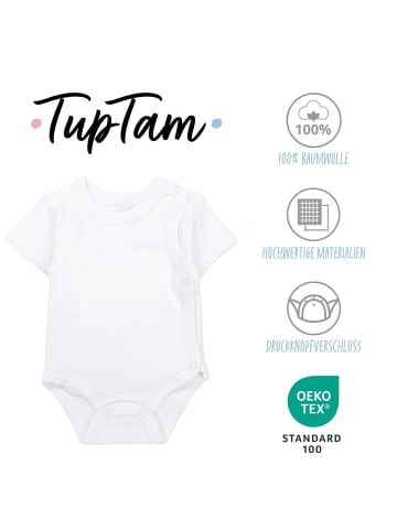 TupTam Unisex Baby Kurzarm Wickelbody 5er Pack in weiß