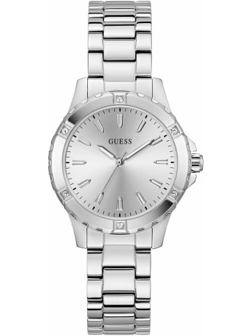 Guess Quarzuhr für Damen in silber