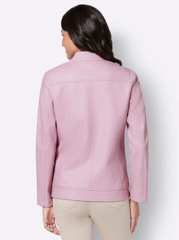 Sieh an! Lederimitatjacke in rosé