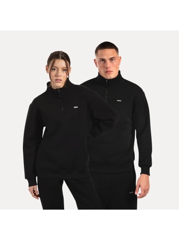 SMILODOX Half Zip Sweatshirt Jago in Schwarz