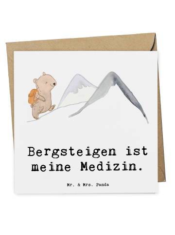Mr. & Mrs. Panda Deluxe Karte Bär Bergsteigen mit Spruch in Weiß