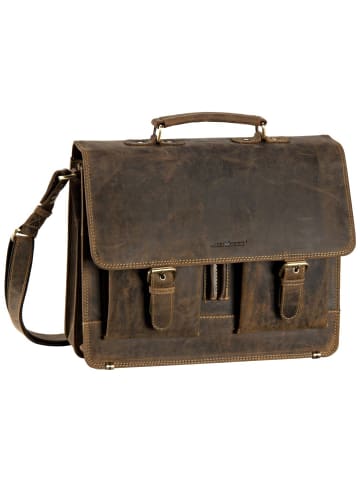 Aktentasche Vintage in Sattelbraun