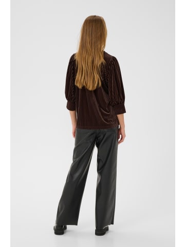 Kaffe Langarm-Bluse KAcaca Loose fit in Black Coffee