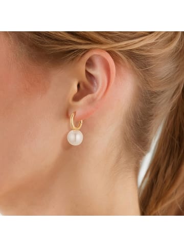 Yokoamii Ohrringe aus Messing mit Perle (synth.) in gelbgold