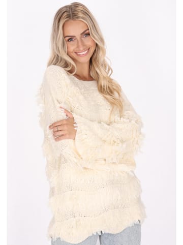 IZIA Damen Pullover in Wollweiss