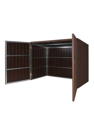MCW WPC-Fahrradgarage J29, 2 Räder 172x213x112cm braun