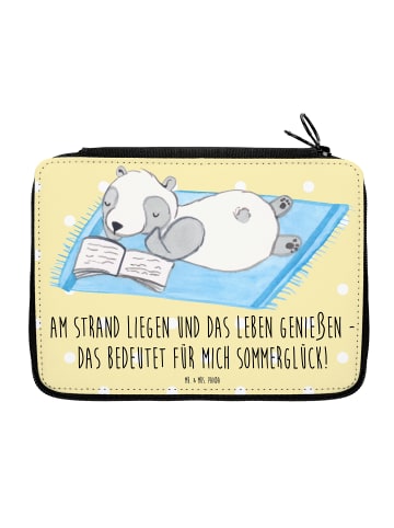 Mr. & Mrs. Panda Stifteetui Sommerglück Motiv mit Spruch in Gelb Pastell