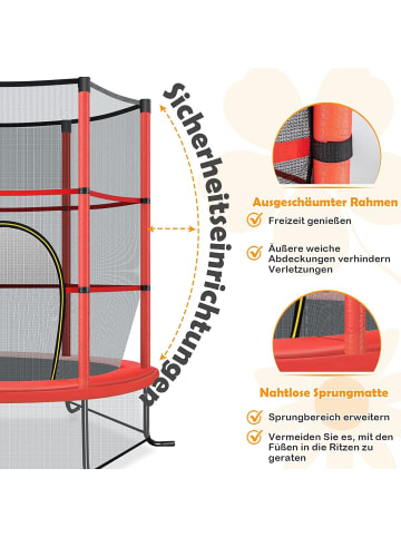 COSTWAY Gartentrampolin in Rot