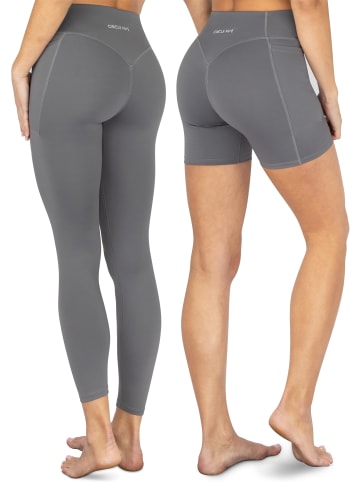 Circle Five High Waist Sporthosen-Set in Anthrazit