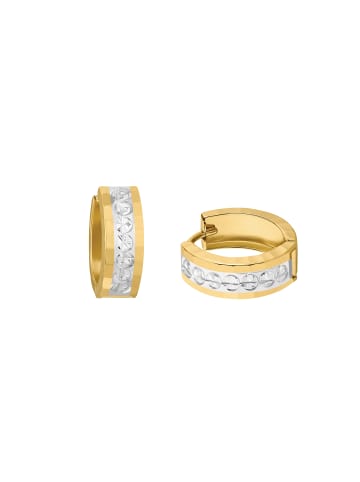 Amor Creolen Gold 585/14 ct in Bicolor