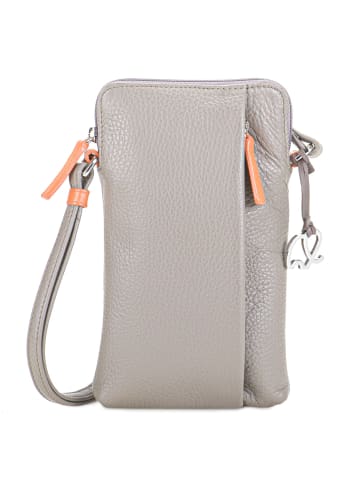 MYWALIT Handytasche Leder 12 cm rauchgrau