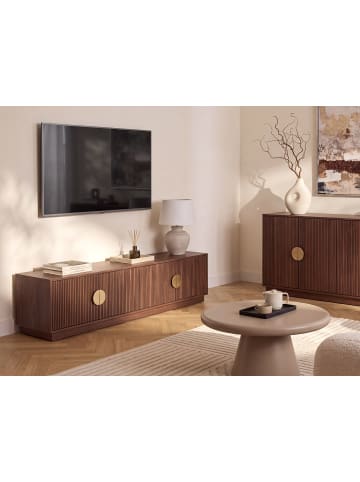 Beliani TV-Schrank NUMURKAH in Braun/Gold - (W) 180 x (H) 48 x (L) 40 cm