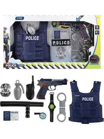 Toi-Toys Polizei Kostüm Weste Polizeiausrüstung Handschellen 3 Jahre